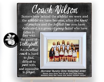 Volleyball Coach Gift Picture Frame , End Of The Season Thank You Gift 16x16 The Sugared Plums Frames