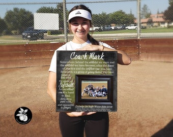 Softball Coach Gift, Coach Appreciation Gift, Softball Team Gift, Thank You Gift for Coach, End of Season, 16x16 The Sugared Plums Frames