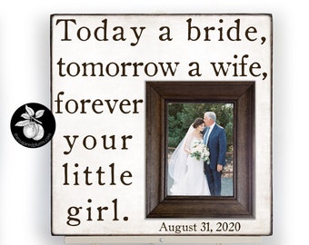 Father of the Bride Gift Frame, Dad Gifts from Daughter, Fathers Day Gift, Parents Wedding Gift, Wedding Gift for Dad, 16x16