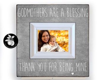 Personalized Godmother Gift, Will You Be My Godmother, Godmother Proposal, Baptism Gift for Godmother, Godparent Gift, Godmother Frame 16x16
