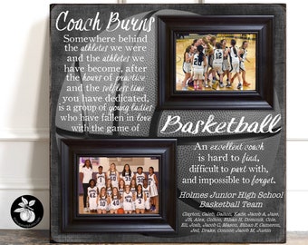 Personalized Boys BASKETBALL Coach Gift, Basketball Frame, Girls Basketball Gift, Basketball Mom, Basketball Decor, Coach Appreciation Gift