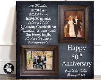 50th Anniversary Gifts for Parents, Golden Anniversary Gift, 50th Anniversary Decorations, 25th, 60th, 40th Anniversary Gift Ideas 20x20
