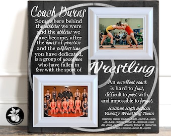 Wrestling Coach Gift, Personalized Picture Frame With Name, End of Season Gift, Coach Appreciation Gifts, Coach Retirement Gift Ideas 20x20