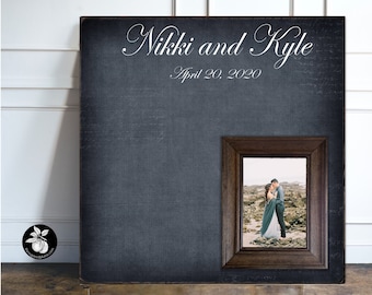 Alternativa al libro degli ospiti per matrimoni, cornice in legno a forma di cuore per i desideri degli ospiti, elegante decorazione rustica per il ricevimento di nozze - Italia
