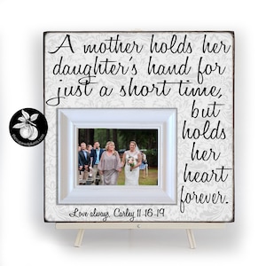 Mom wedding gift from bride mother of the bride gift Wedding thank you gift Parents gift wedding gift for mother of the bride A Mother Holds