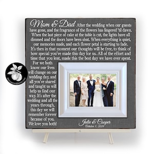 Wedding gift for parents Picture Frame, Parents of the Bride Wedding Gift, After the Wedding 16x16