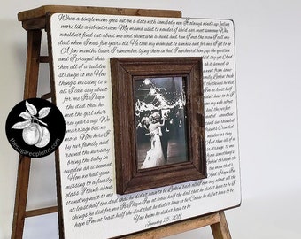 Father Daughter First Dance Lyrics Picture Frame, Father of the Bride Wedding Gift, 16x16 The Sugared Plums