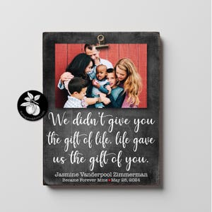 Personalized Adoption Gifts, Gotcha Day Picture Frame, Adoption Day, New Parent Gift, Adopting Baby Gift, New Dad or Mom 9x12