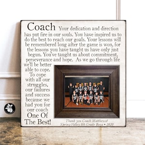 Basketball Coach Gift, Personalized Basketball Decor, Coach Thank You Gift, Soccer Coach Gift, Football Coach Gift Baseball Coach Gift 16x16