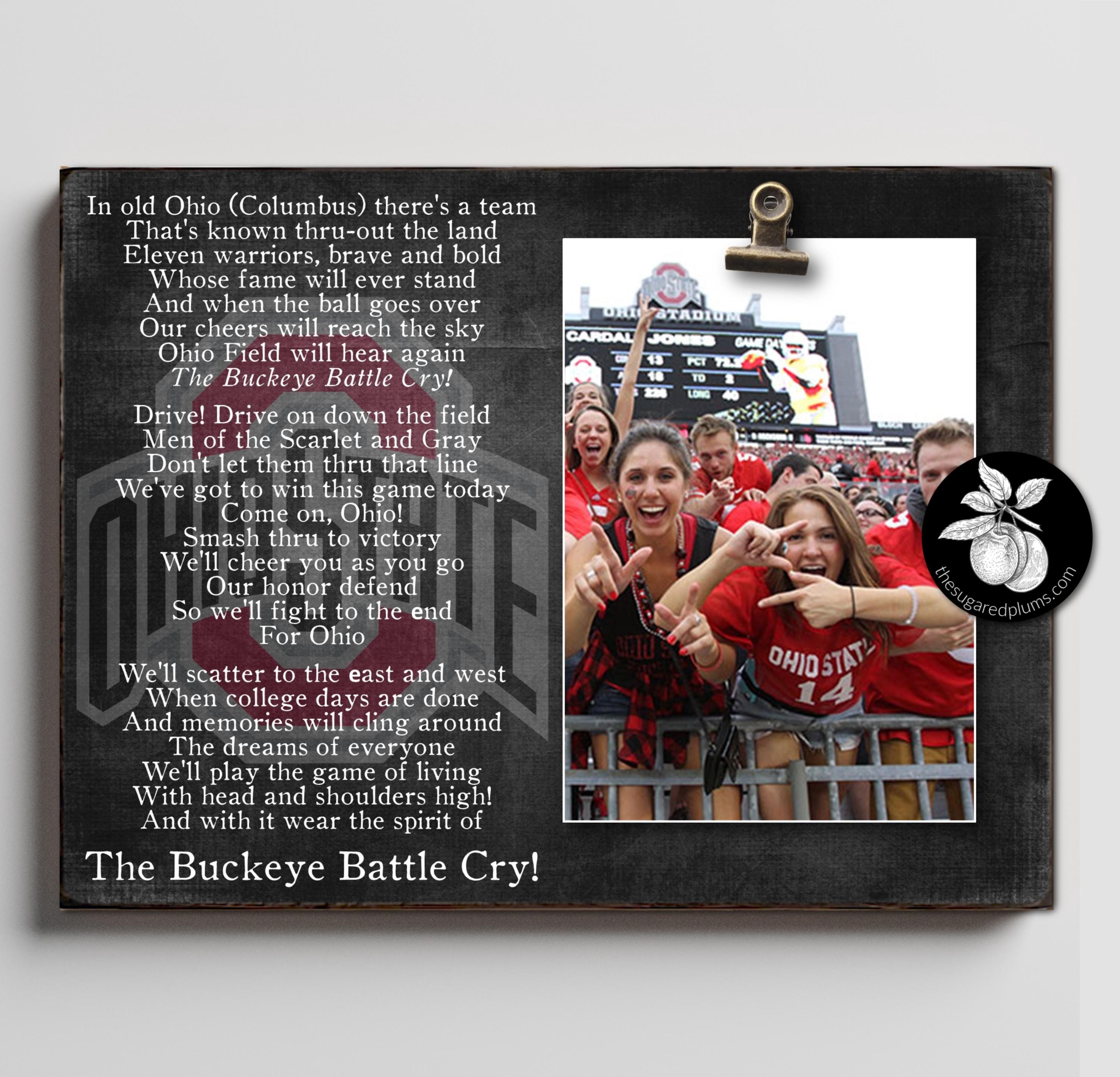 Ohio State University Picture Frame, Cool Graduation Gift Idea, OSU College Football Fight Song Clip Frame Senior College Bound