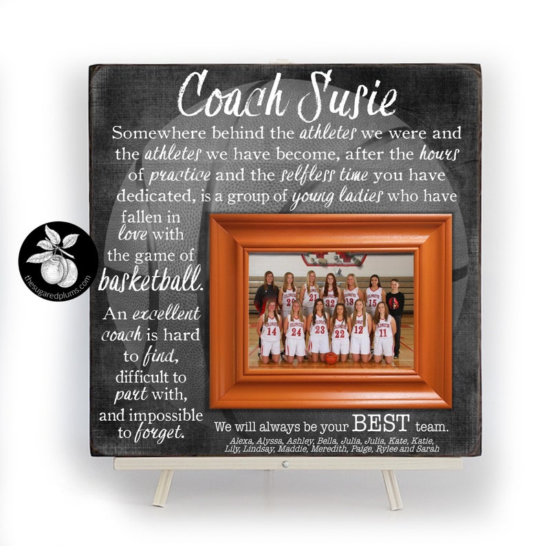 Personalized Girls BASKETBALL Coach Gift Basketball Frame - Etsy