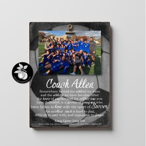 Personalisierter Fußballtrainer Geschenkideen-Bilderrahmen, Dankeschön-Geschenke für Trainer, Geschenk zum Saisonende, Trainer-Ruhestandsgeschenk, 9x12