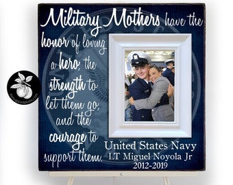 Military Family Photo Frame: Navy Deployment, Promotion, Retirement Gift (16x16)