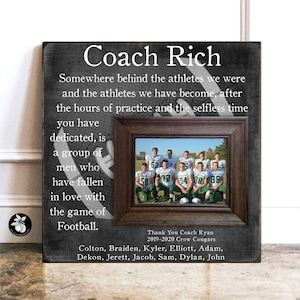 Personalized Football Coach Gift, End of Season Banquet, Thank You Gift Idea for Football Coaches, 16x16 The Sugared Plums Frames