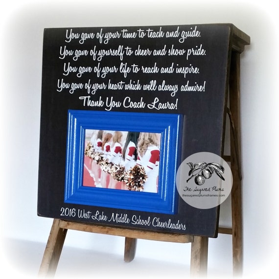 Cheer Coach Gift Picture Frame For Cheerleading Idea 16x16