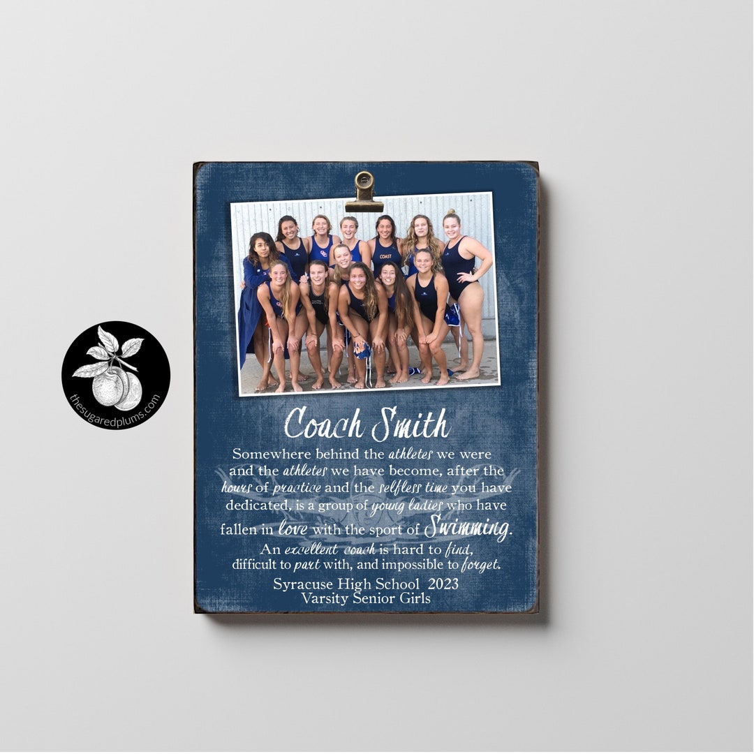 Personalized Swimming Coach Gift Ideas Picture Frame, Thank You Gifts ...