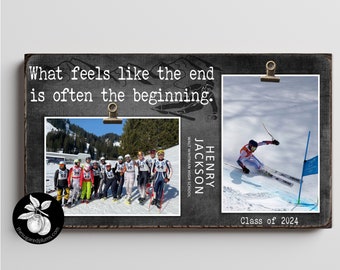 Personalized Senior Ski Team Gift, Alpine Racing Team Picture Frame, Ski Grad Gift Ideas, Senior Night for Ski Team, Downhill Skiing