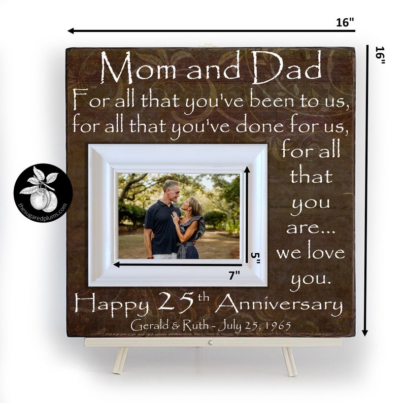 Gifts For Parents 25th Anniversary
 25th Anniversary Gifts for Parents Silver Anniversary Gift