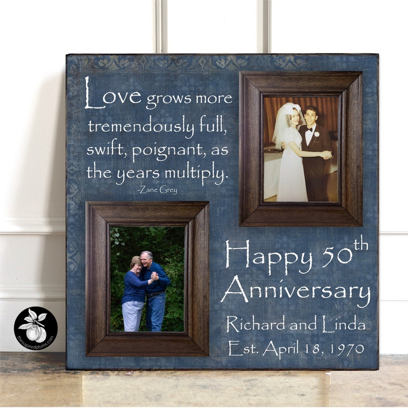 Then and Now 50th Anniversary Gifts for Parents 50th Etsy