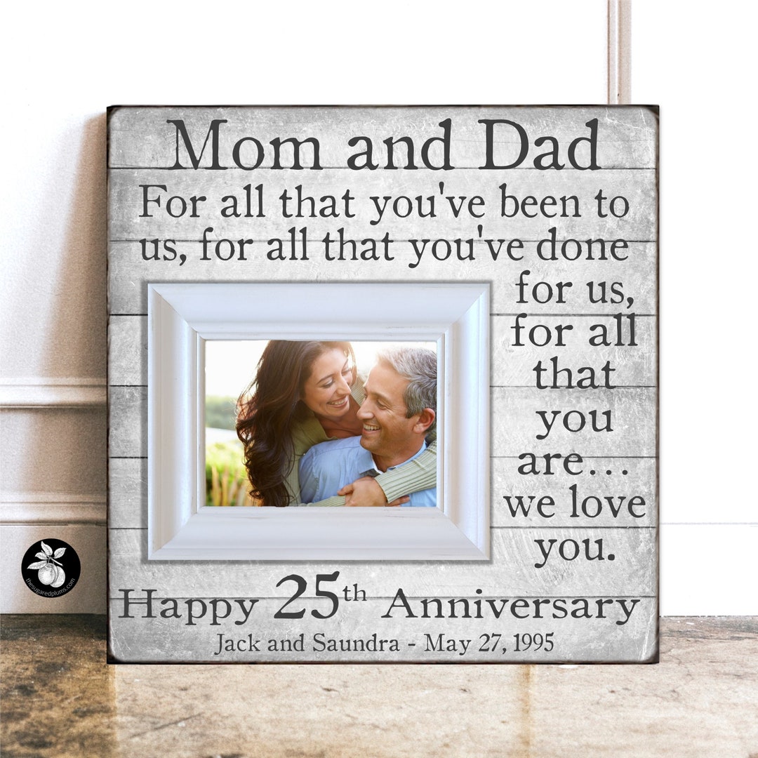 25th Anniversary Gift Picture Frame, 25th Wedding Anniversary Gift, 25th Anniversary Decorations
