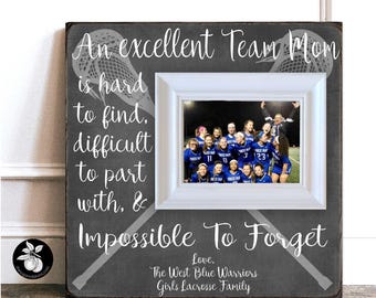 Lacrosse Team Mom Picture Frame: End of Season Gift (16x16)