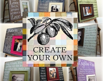 CREATE  YOUR OWN 20x20 with 2-5x7 frames Custom Photo Art Plaque