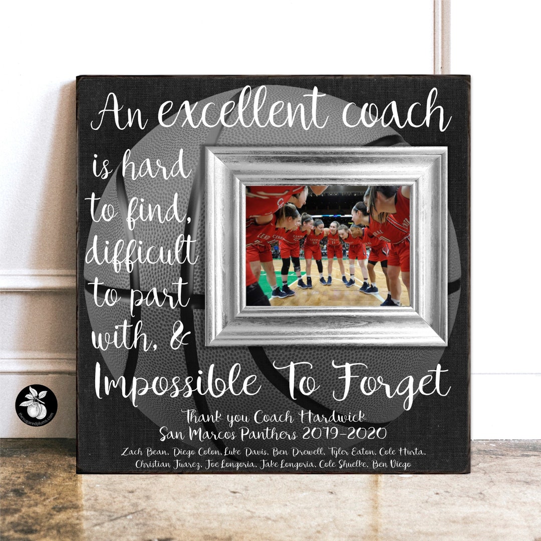 Basketball Coach Gift, Personalized Basketball Frame, Custom Basketball ...