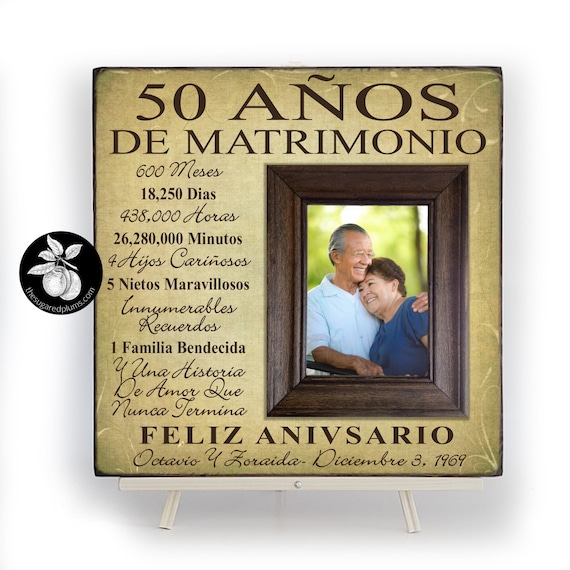Regalos para el 50 aniversario de bodas