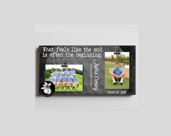 Golf Senior Night Keepsake Personalized Picture Frame Graduation Gift Team Memory Athlete Photo Custom Display- What Feels Like The End 8x16
