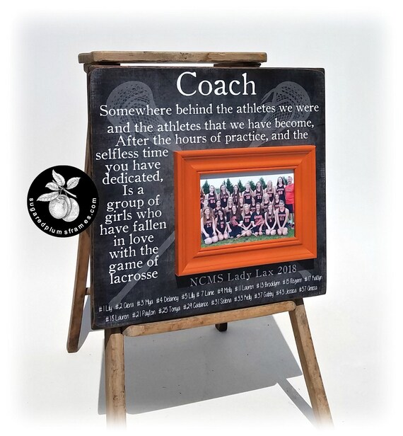 Lacrosse Coach Gift Lacrosse Picture Frame Lacrosse Gift Etsy