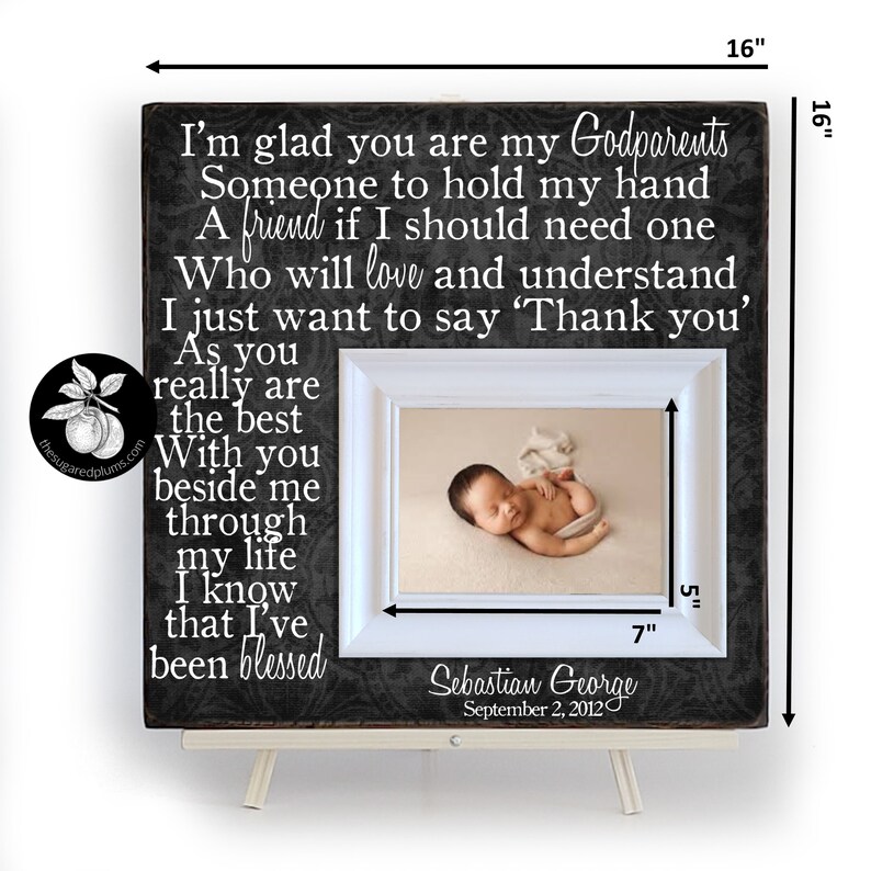 Baptism Gifts for Godparents Picture Frame Christening Gifts Etsy Australia