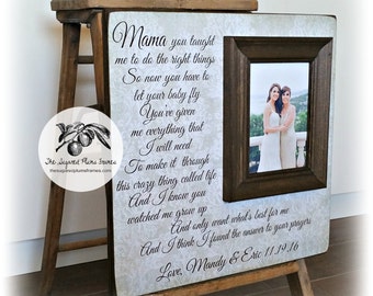 Mother of the Bride Gift from Bride, Mothers Day Gift for Mom Frame, Mama's Song, 16x16 The Sugared Plums