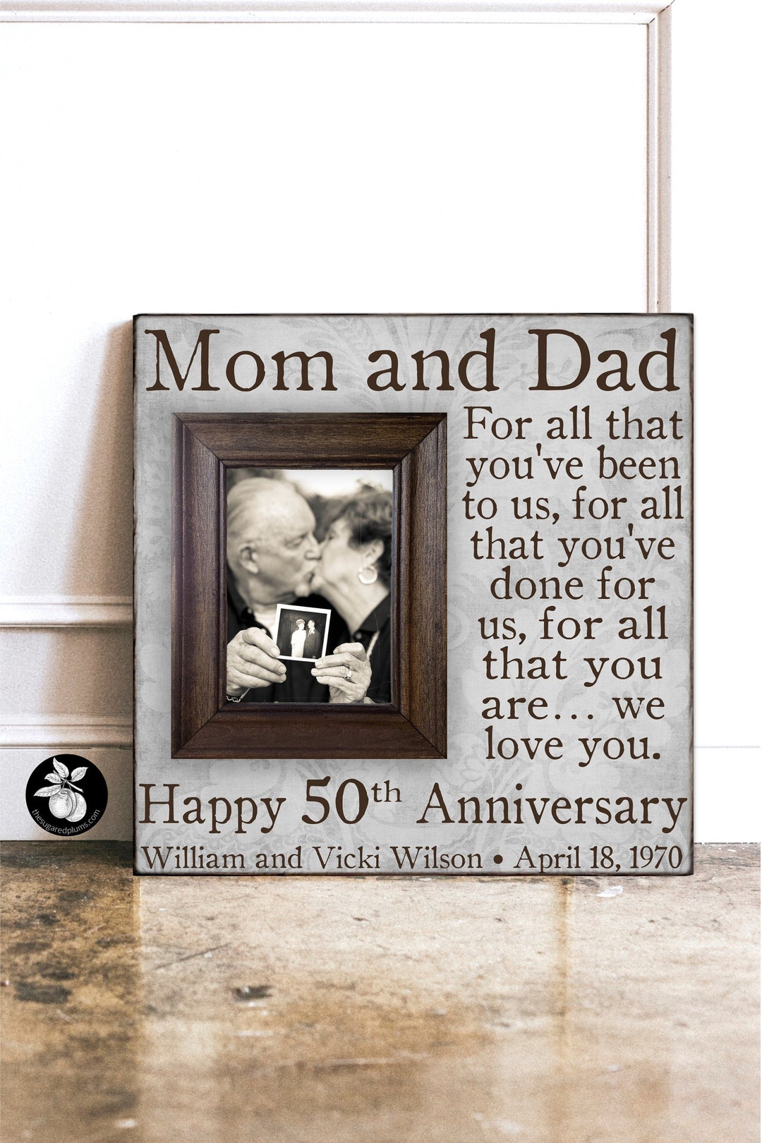50th Anniversary Gifts for Parents, Golden Anniversary Gifts, 50th ...
