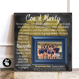 Personalized Water Polo Coach Gift, Water Polo Coach Picture Frame ...