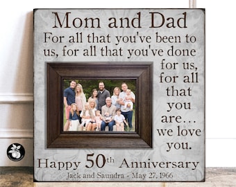 50th Anniversary Gifts For Parents, Golden Anniversary Gifts, 50th Anniversary Decorations, For All That You Have Been To Us, 16x16