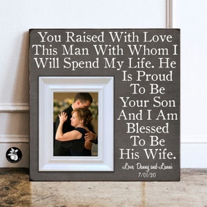 Personalized Mother of the Groom Gift from Bride Picture Frame, Mother In Law Gift from Bride, Wedding Gift for Parents, 16x16