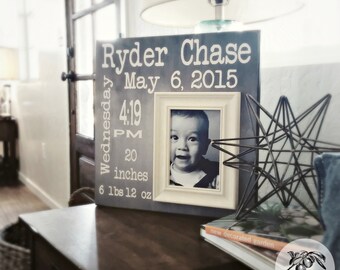 Baptism Gift for Boy Picture Frame, Godson Gift from Godparents,
