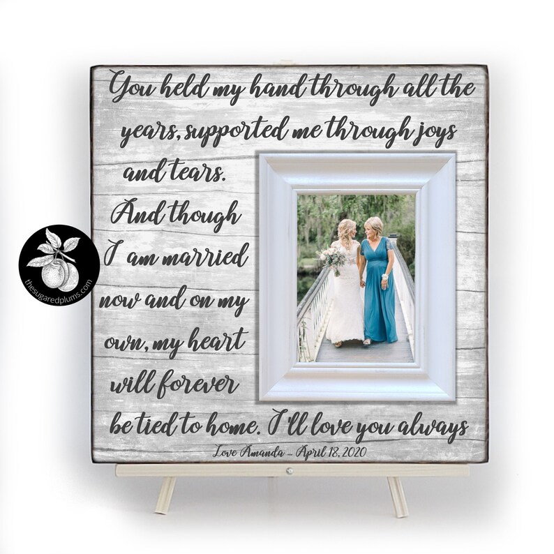 Mothers Day Gift Mother of the Bride Gift from Daughter 16x16 Mother Gift From Daughter You Held My Hand Gifts for Mom from Daughter