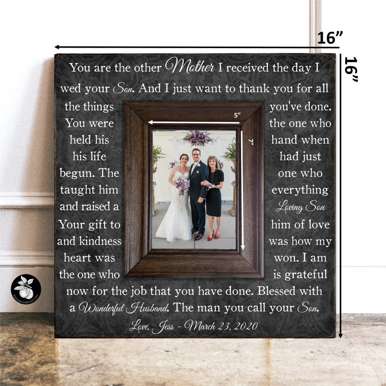 Mother of the Groom Gift, Mother of the Groom Frame Mother of the Groom Wedding Frame Mother in law wedding gift Parents of the groom image 3