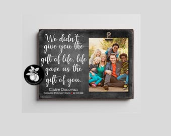 Personalized Adoption Gifts, Gotcha Day Picture Frame, Adoption Day, New Parent Gift, Adopting Baby Gift, New Dad or Mom 9x12