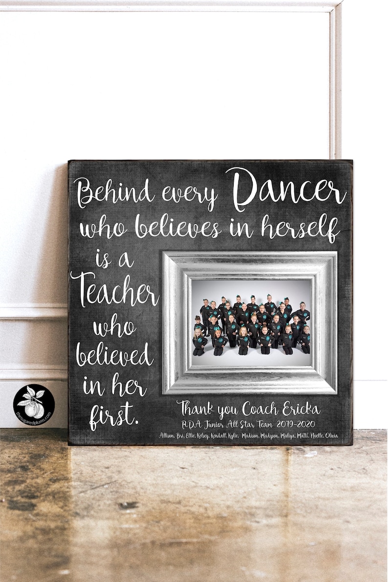 Dance Teacher Gifts Frame Dance Recital Gift from Students Etsy