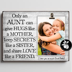 Personalized Aunt Picture Frame, Custom Gift for Auntie from Niece or Nephew, Best Aunt Ever Picture Frame, Special Gift for Aunt from Kids