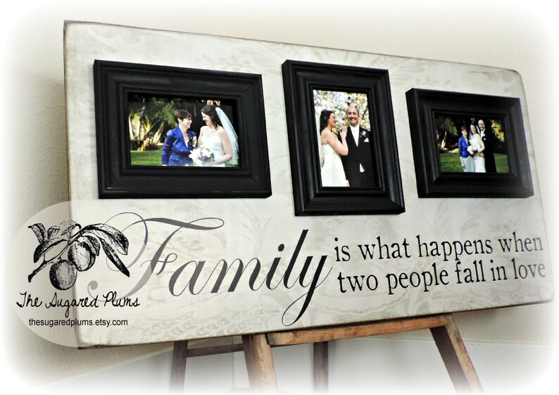 Personalized Picture Frame Family Name Sign 16x30 Pas