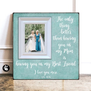 Mother of the Bride Gift From Daughter, Gifts for Mom from Daughter, Parents Wedding Gift, Personalized Picture Frame Wedding, 16x16