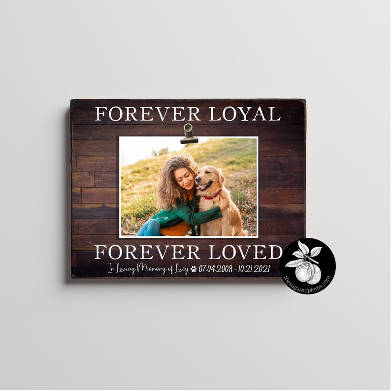 Loyal Frame Personalized Dog Memorial Picture Frame: Forever Loved Remembrance ...
