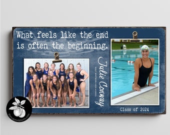 Personalized Senior Night SWIM TEAM Picture Frame, Sports Team Gift, Custom Gifts for Graduating Senior, Graduation Gift Ideas Sugared Plums