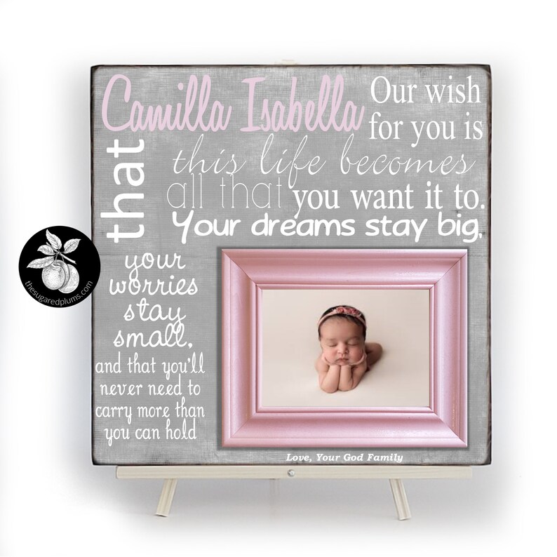Personalized Goddaughter Gift Picture Frame Catholic Etsy