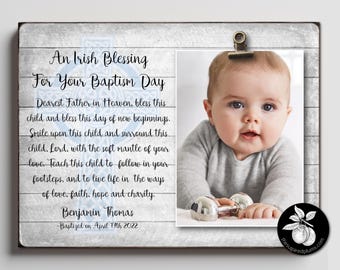Gifts For Baptism Baby Boy Dedication Picture Frame 