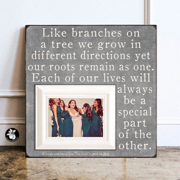 Personalized Bridesmaid Picture Frame: Sorority Sister Gift (16x16)