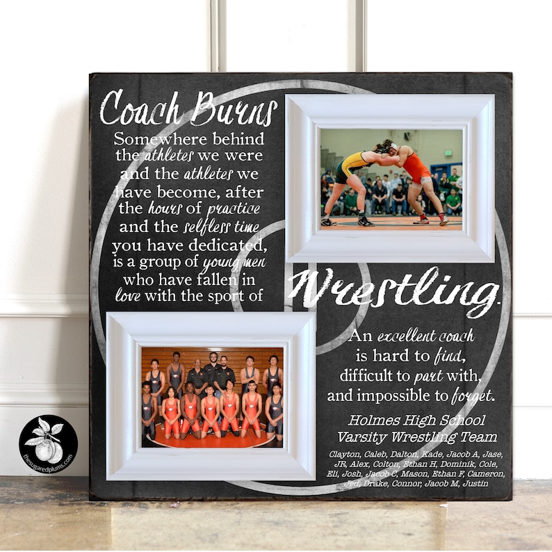 Wrestling Coach Gift Personalized Picture Name With It is very popular Frame End Regular discount